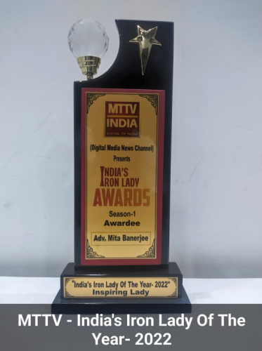 India’s Iron Lady Awards- Season-1, India’s Iron Lady of the Year-2022, Inspiring Lady, By MTTV, INDIA.
